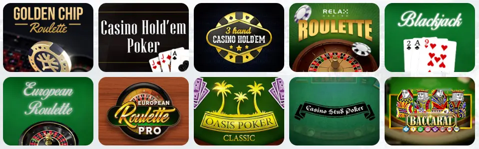 Juegos de mesa en BETZORRO CASINO